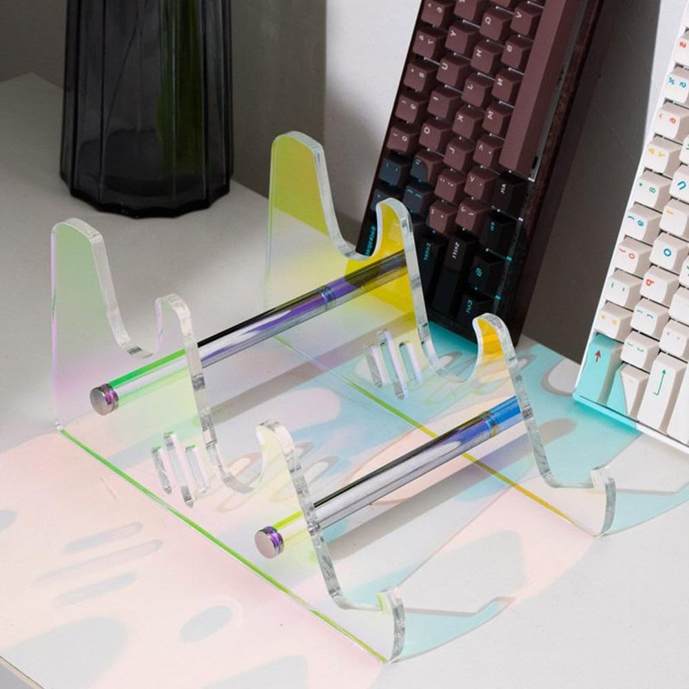 3-Tier Acrylic Key Board Holder Display Stand, Keyboard Display Stand Storage Stand Display Mechanical Keyboard Holder Transparent Acrylic Stand (1 Pcs) image number 5