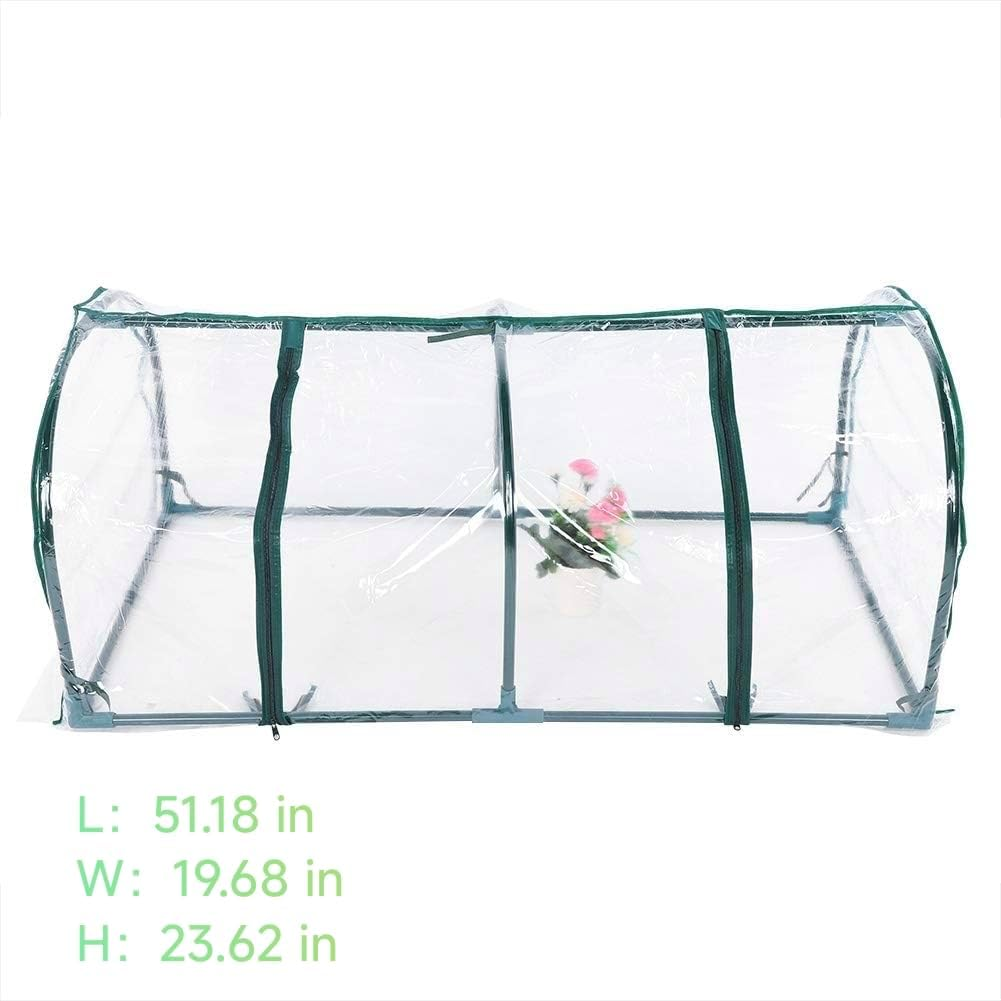 Foil Greenhouse - Tunnel Cover Transparent Plant Enclosures, Compact Portable Greenhouse Cover | Environmentally Friendly Plant House Covers with Effective UV Shielding, Waterproof (51*19*23 In image number 3