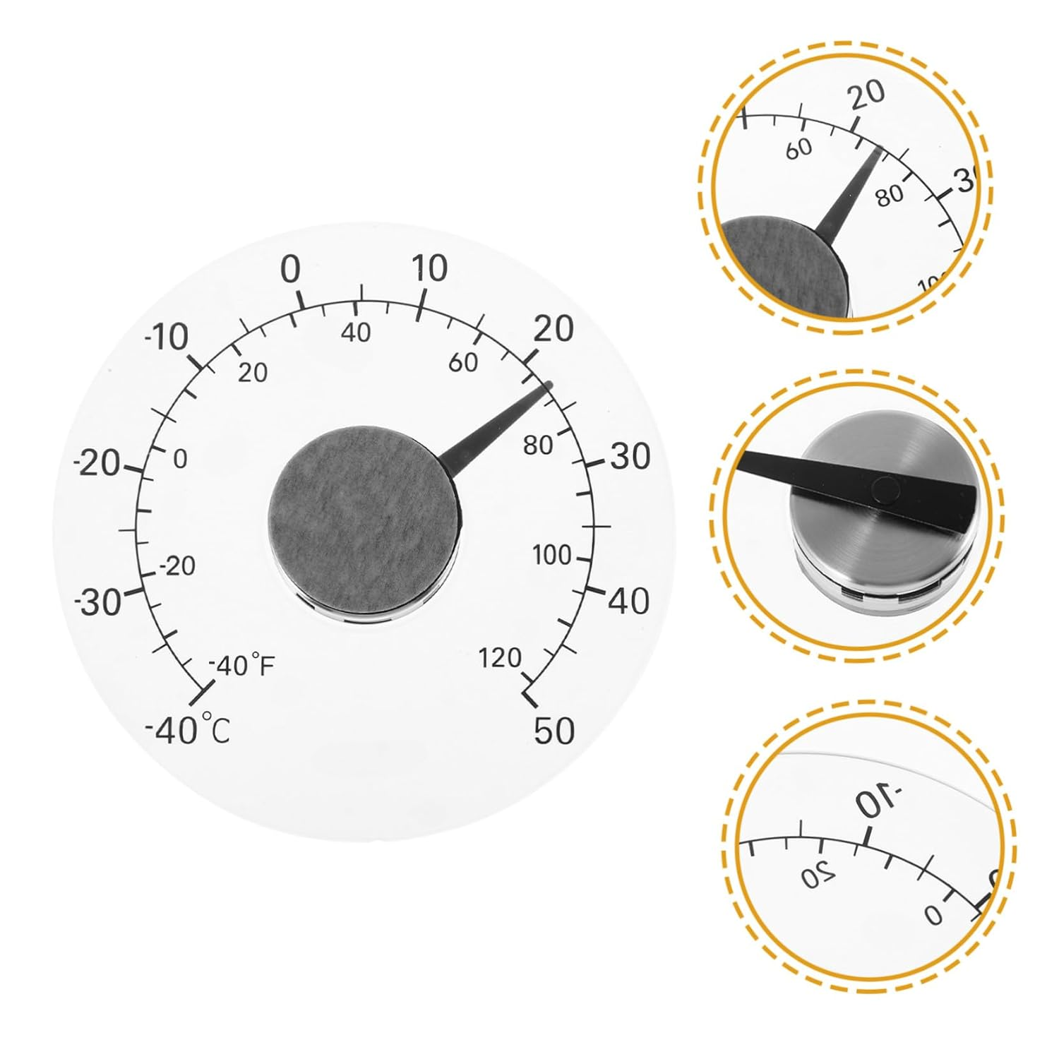 UPKOCH Indoor Outdoor Thermometer with Adhesive for Window and Door Scale Professional Temperature Gauge for Greenhouse Nursery Garden Compact and Easy to Read image number 1