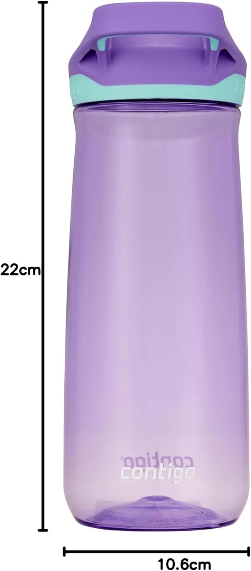 Contigo Kids Tweenies Micah Durable Water Bottle - Children'S Plastic Drink Bottle, Leakproof, for Kids, Bpa-Free Tritan, Jade, 591Ml Capacity - Blueberry/Coral image number 6