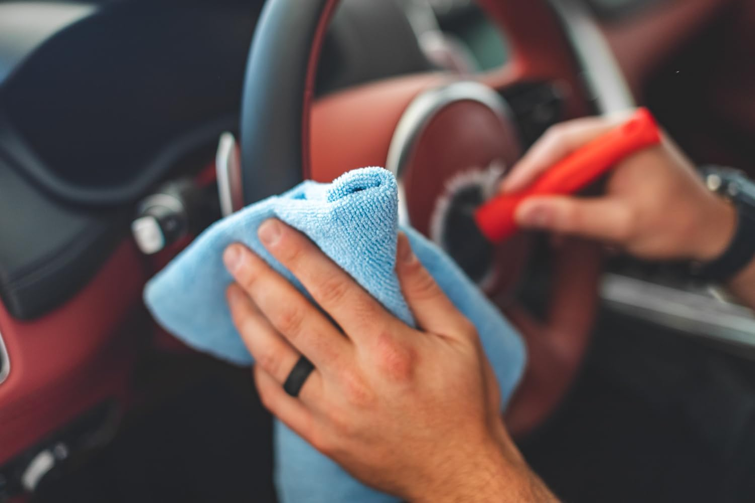 The Rag Company - Edgeless 300 - Microfiber Detailing Towels, Perfect for Removing Polishes, Sealants, and Glaze; Great for Interior Cleaning and Dirty Jobs; 300GSM, 16In X 16In, Ice Grey (10-Pack) image number 1