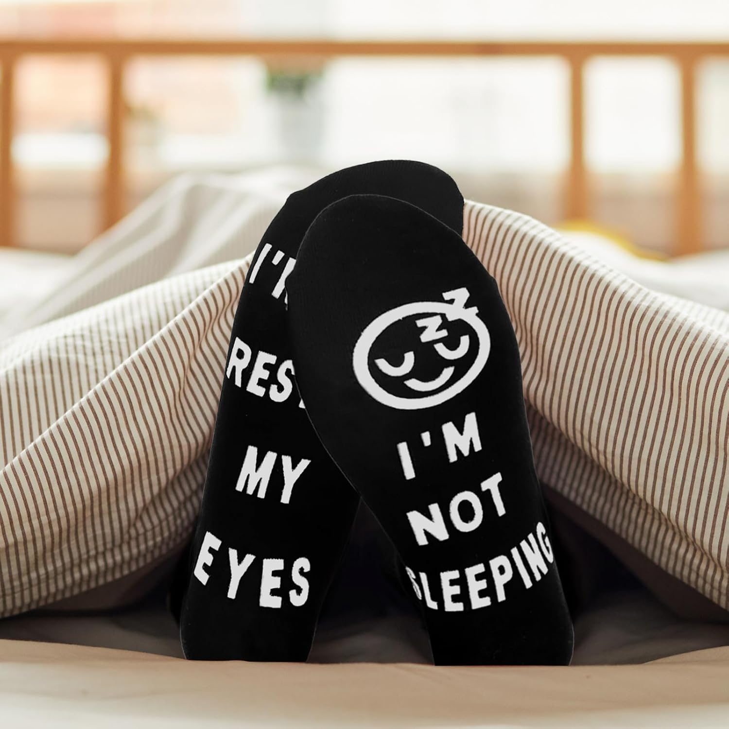 Men Socks Birthday Gifts Black, Funny Socks Men, Breathable Cotton Personalised Socks Non-Slip, Christmas Fathers Day Gift Birthday Present image number 2