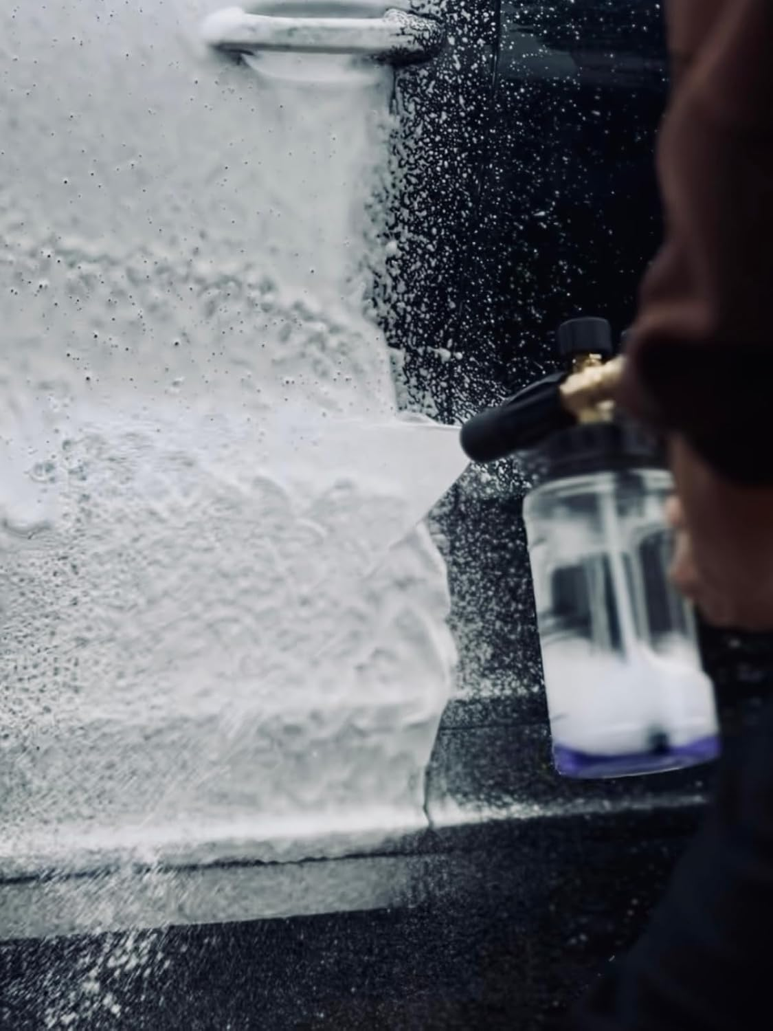 LYNXPA Bubble Blizzard Premium Foam Cannon for Pressure Wahsers, Wide-Mouth Crystal Clear Design, Fully Recyclable Bottle, 1/4 Inch QC, 3300 PSI, Ideal for Car, Boat, and Home Wash image number 2