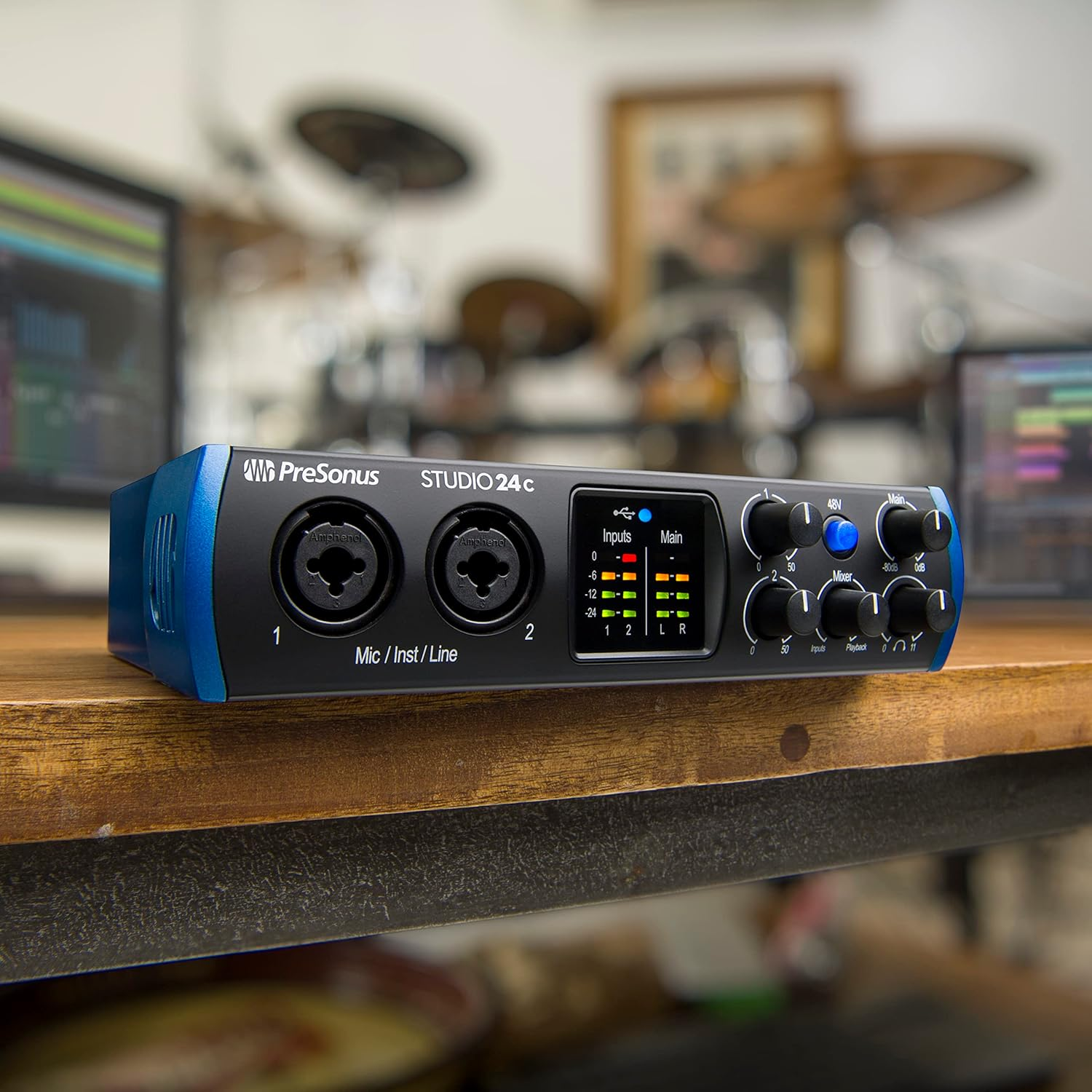 Presonus Studio 24C 2X2, 192 Khz, USB Audio Interface with Studio One Artist and Ableton Live Lite DAW Recording Software image number 3