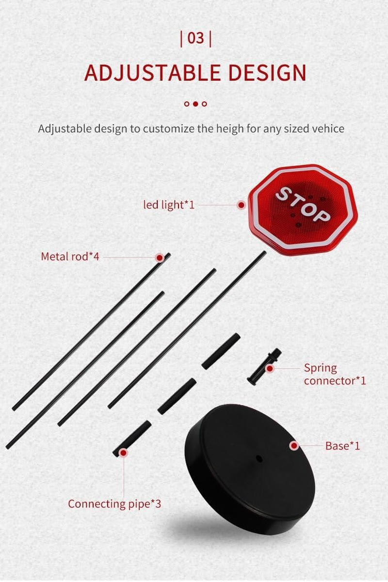 JCQMZB Smart LED Parking Stop Sign, Home Garage Indicator Light, Parking Assistant Flashing Signal Light TCTX001 image number 1