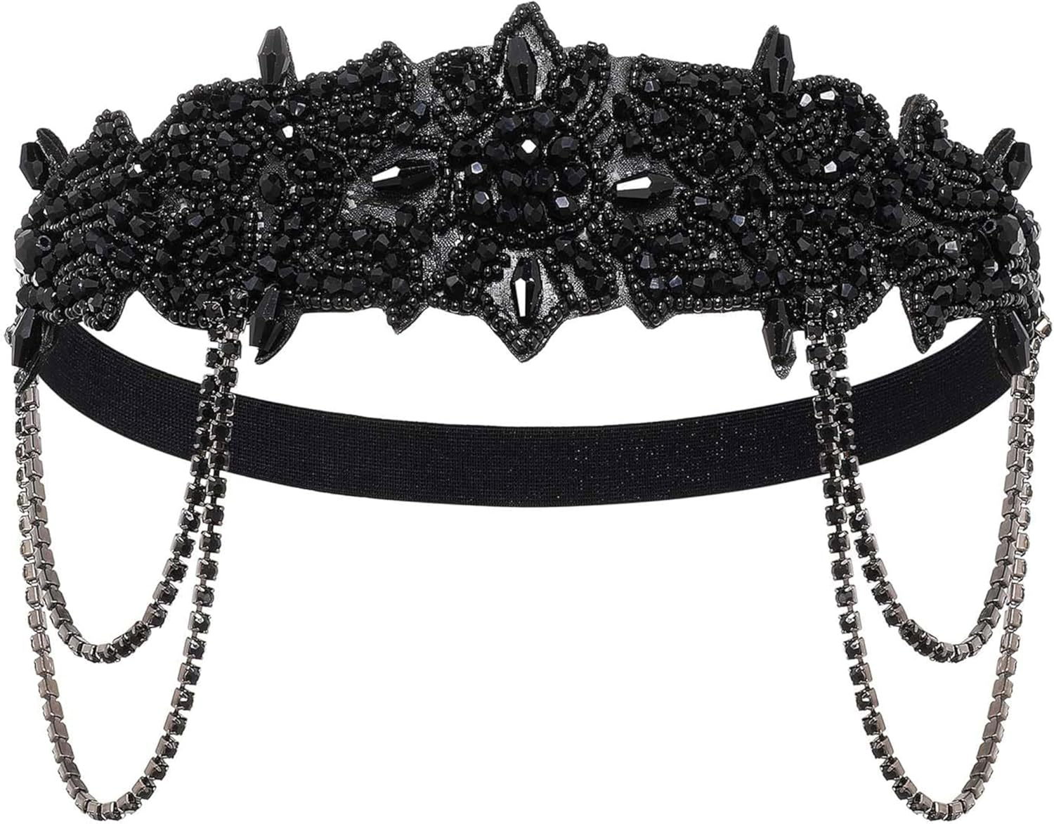BABEYOND Flapper Headpiece for Women - Flapper Headband 1920S Gatsby Headpiece Vintage Accessories for Women image number 5