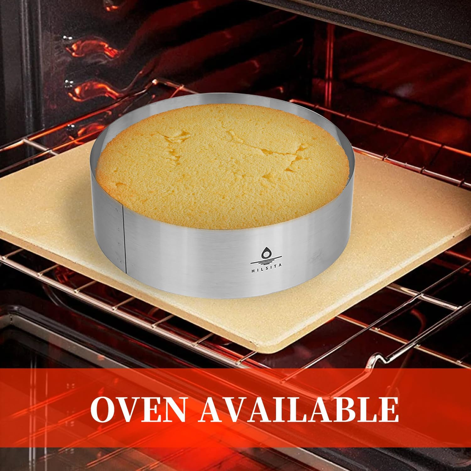 Hilsita 3Pcs Cake Molds for Baking, Stainless Steel Mousse Cake Rings, Mousse Ring Mold round for Bakeware Tools-4/6/8In (3.94''H) (2.36''H) image number 4