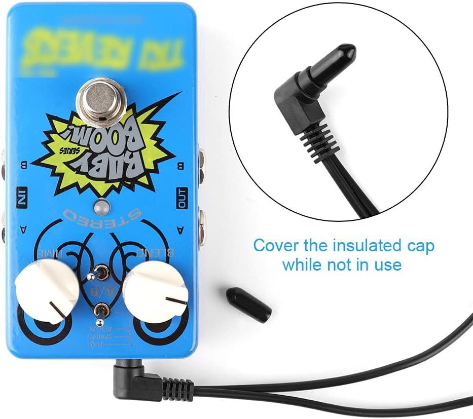 Mr.Power Guitar Effects Power Supply Adapter 9V DC 1A (1000Ma) with Daisy Chain Cord Cable Free Insulated Cap (With 6 Way Cable)