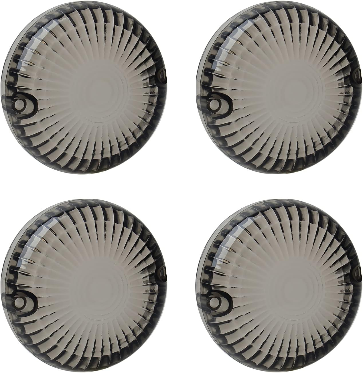 NTHREEAUTO 4PCS Smoked Turn Signals Lens Cover Front Rear Lenses Compatible with Yamaha V-Star V-Max Virago 250 650 750 Road Royal Star image number 2