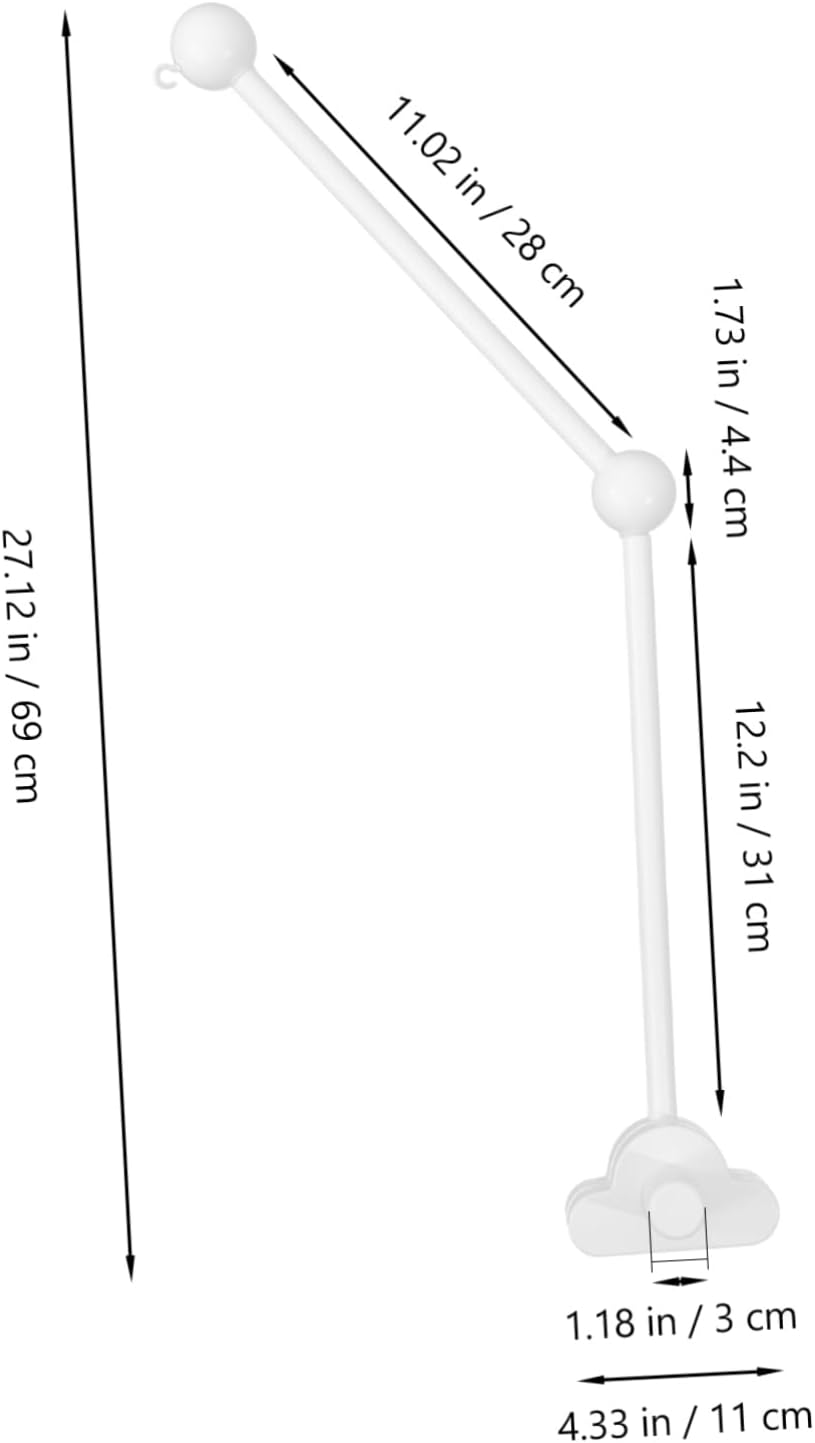 Yardenfun Crib Mobile Holder Arm Sturdy Wooden Mobile Arm for Crib Easy Installation Design Versatile Nursery Decor for Sleep and Entertainment image number 3