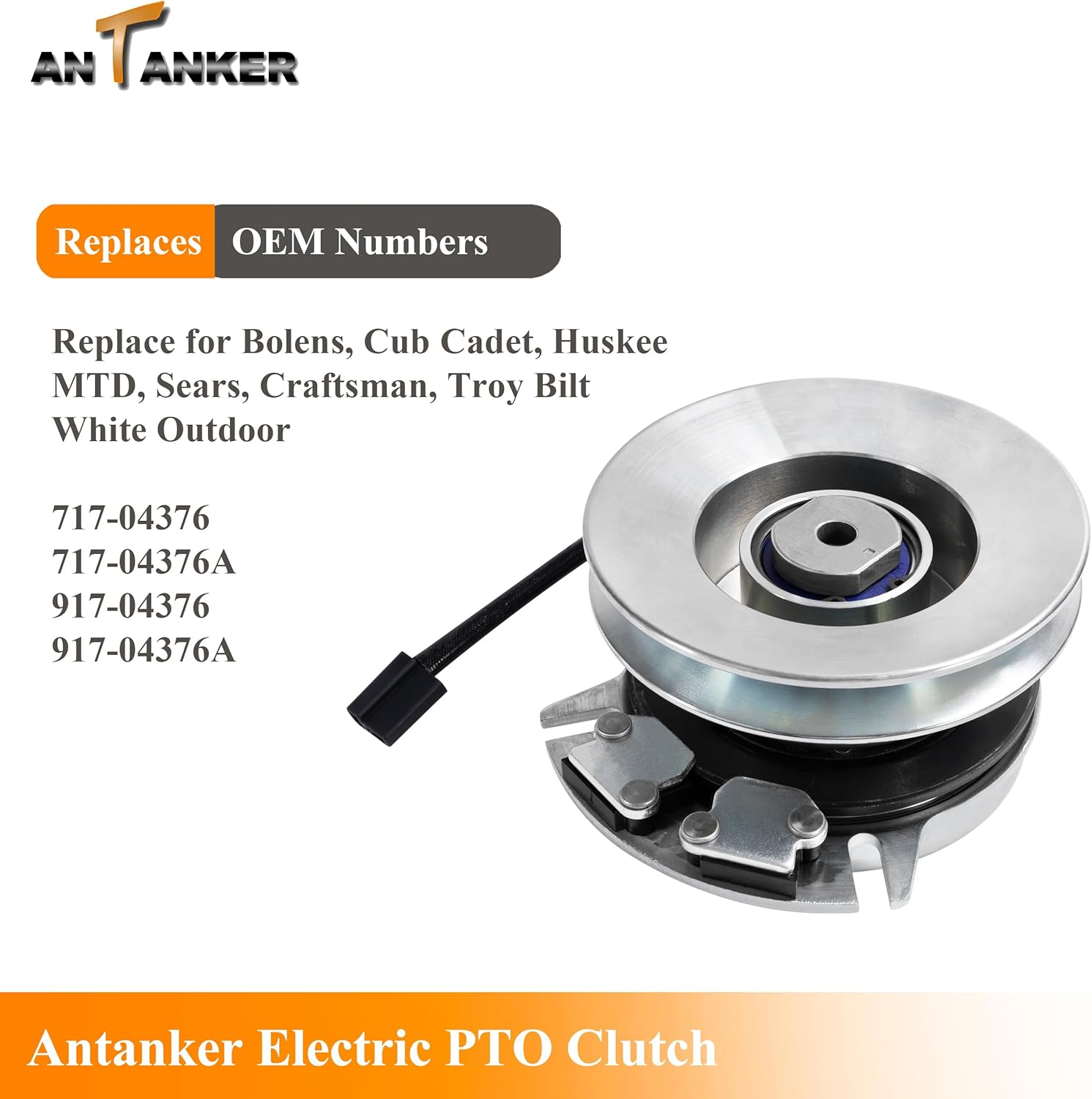 717-04376 Electric PTO Clutch 717-04376A 917-04376 Replaces for Sear S/Troy Bil T/Crafts Man/Bolens/Cub Cad Et/Huskee/Mtd/White Outdoor RZT-42 RZT-S42 Lawn Mower Engines Power Take off Clutch image number 6