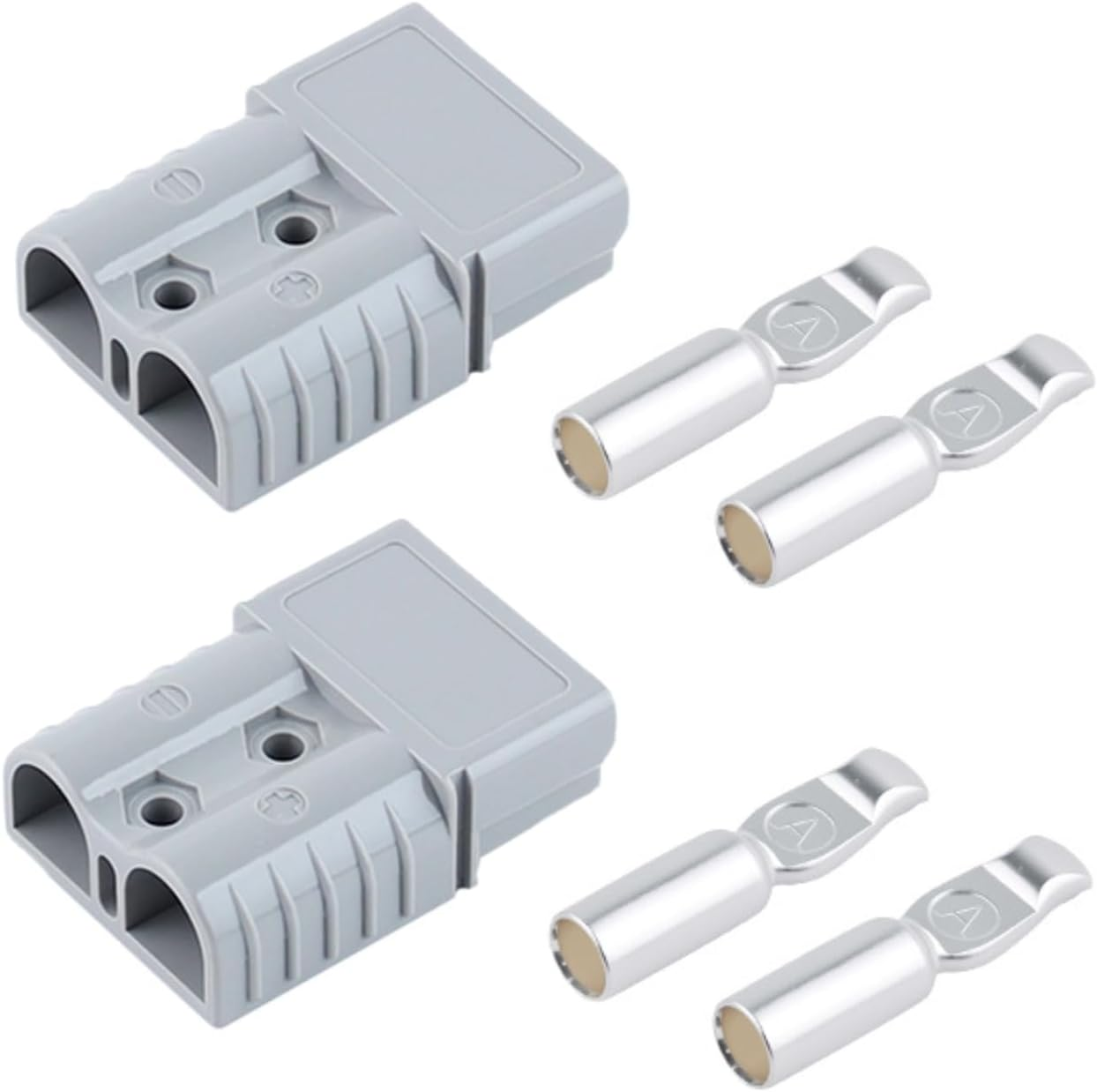 2Pcs or 4Pcs 175A Anderson Style Plug (Grey) Includes 1/0 AWG Copper Terminals &ndash; Heavy Duty Power Connector for Caravan / 4WD / Solar / Trailer / DC Battery Systems (2) image number 5