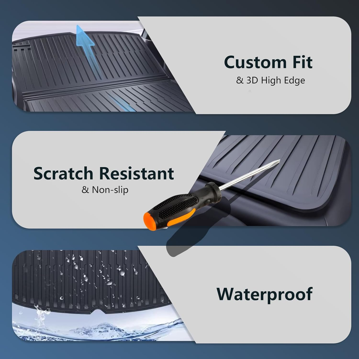 CMPCTR Cargo Mat Boot Liner for Tesla Model Y 2021-Onwards TPE Cargo Liner Heavy Duty Cargo Trunk Mat Luggage Tray Interior Accessories image number 1