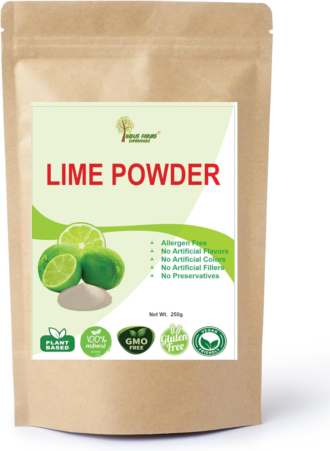 Lime Powder GMO Free, Vegan 250G Citrus Tangy Flavour, Seasoning, Baking, Cooking, Flavour Instant Beverages, Supplements, Camping
