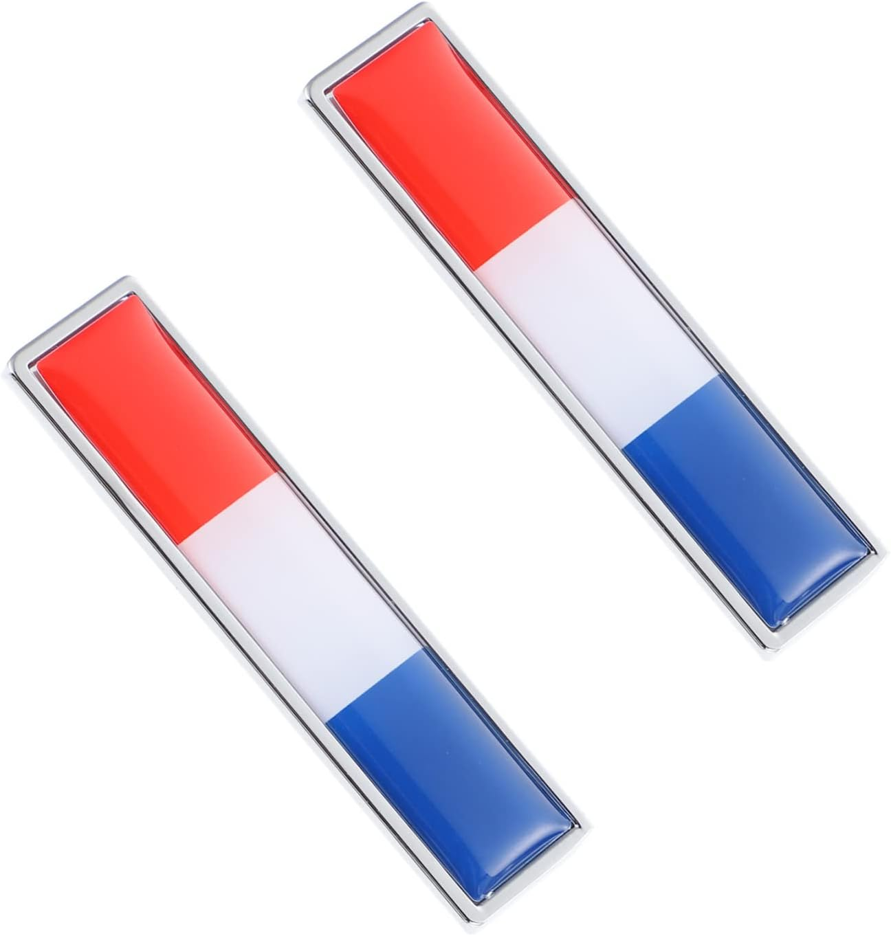 CLISPEED Car Metal Sticker French Flag 2Pcs Auto Decorative Metal Decal Car Styling Sticker Door Emblem for Vehicle and Home Decoration image number 1