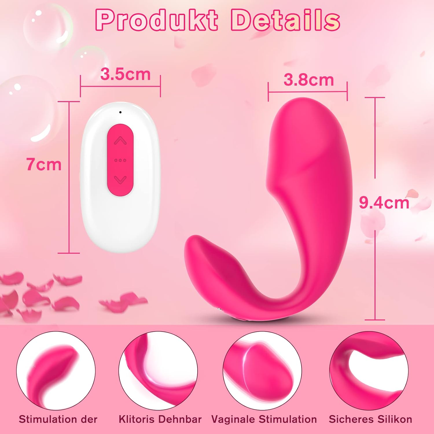 Vibrator with App and Bluetooth for Her Clitoris G-Spot & Vaginal, Portable Dildo, Stimulator with 10 Silicone Vibration Modes, Wearable Love Balls Sex Toy with Remote Control for Couples image number 3