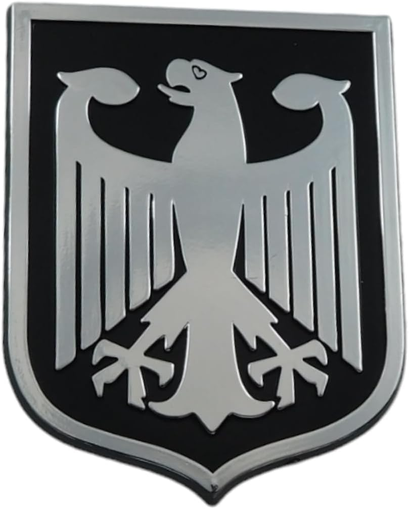 Germany Black Chrome Plastic Car Emblem Deutschlanddecal Sticker Crest GBC image number 6