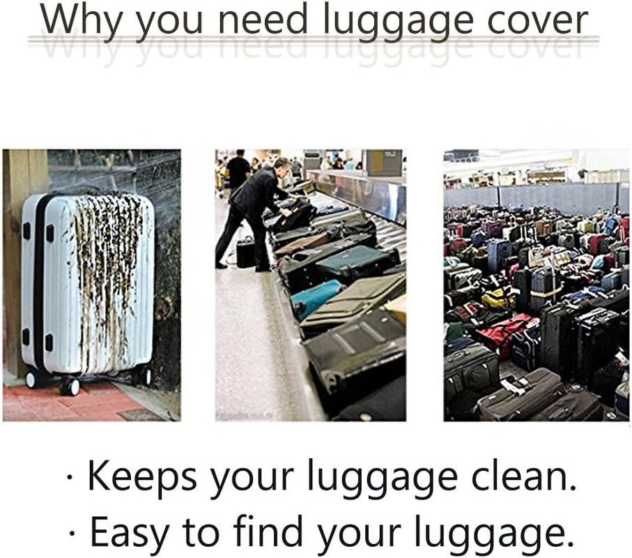 BIGCARJOB Luggage Cover Travel Suitcase Protector Bagggae Proof Fit 18-30Inch Anti-Scratch, Purple Butterflies, Xl(30"-32"Cover), Xl(30"-32"Cover)