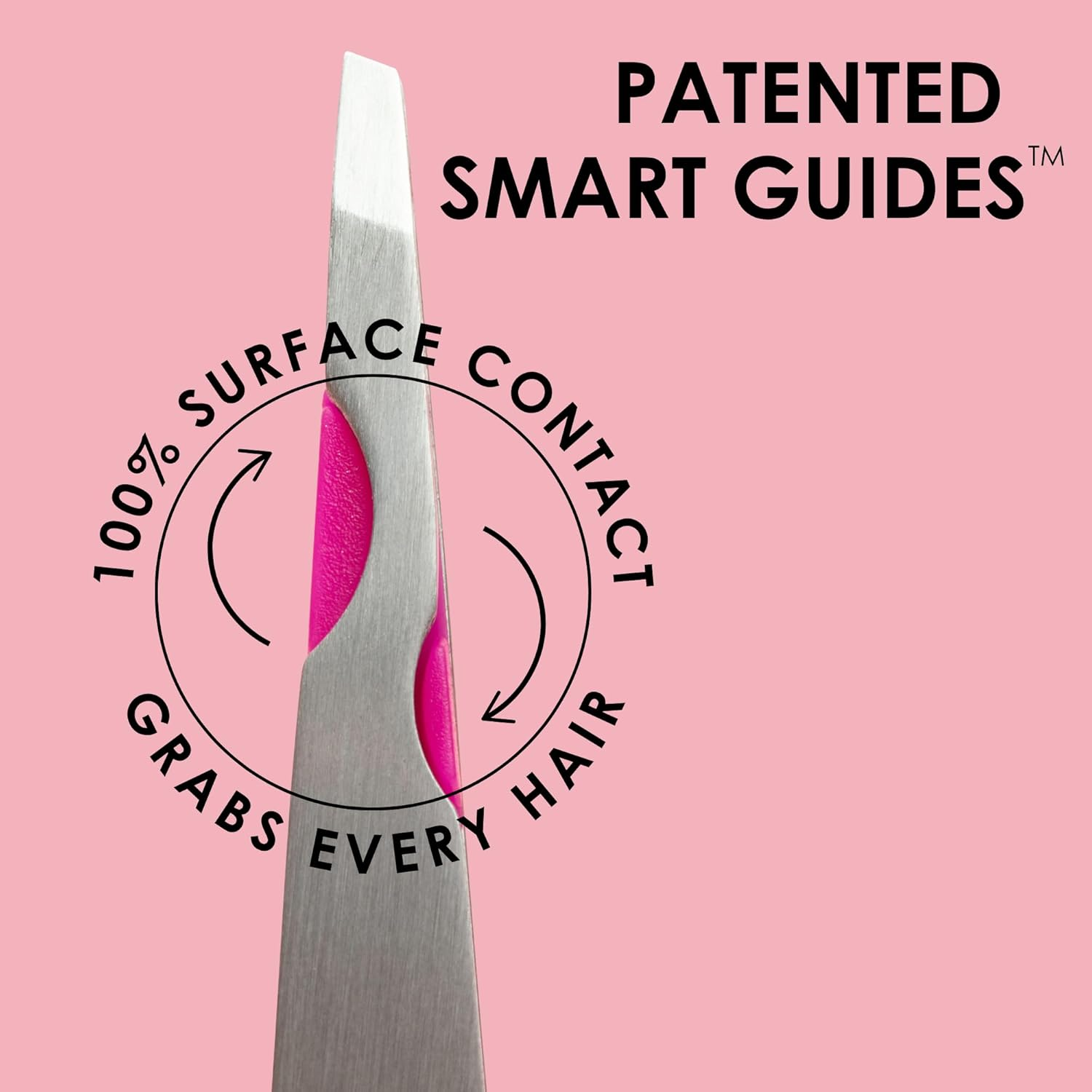 Japonesque Smart Guide Slant Tweezers &ndash; Precision Eyebrow Plucking Tool with Slant Tip, Stainless Steel Hair Removal image number 6