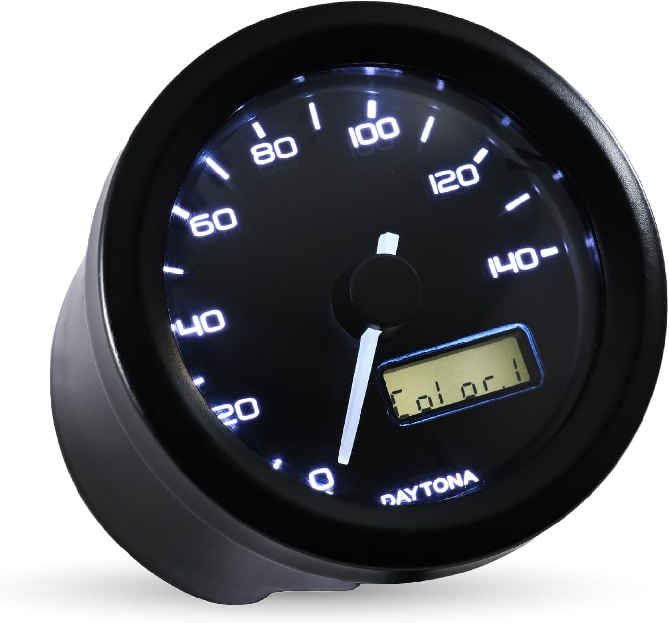 Daytona Velona 44196 Motorbike Electric Speedometer, Voltmeter, Black Body/3 Color LED, &Phi;18.9 Inches (48 Mm), 140 Km/H Display image number 2