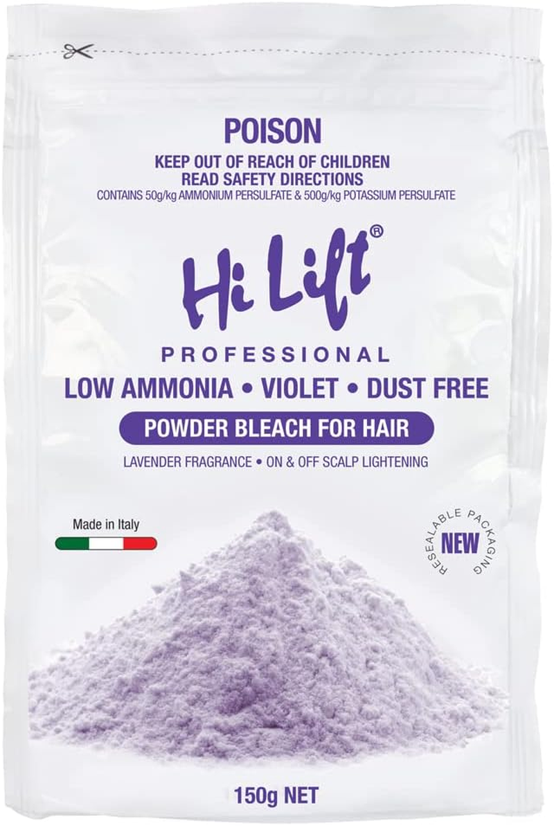 Hi Lift Powder Bleach Pouch for Hair, HL150PV, Violet, 150 Gram