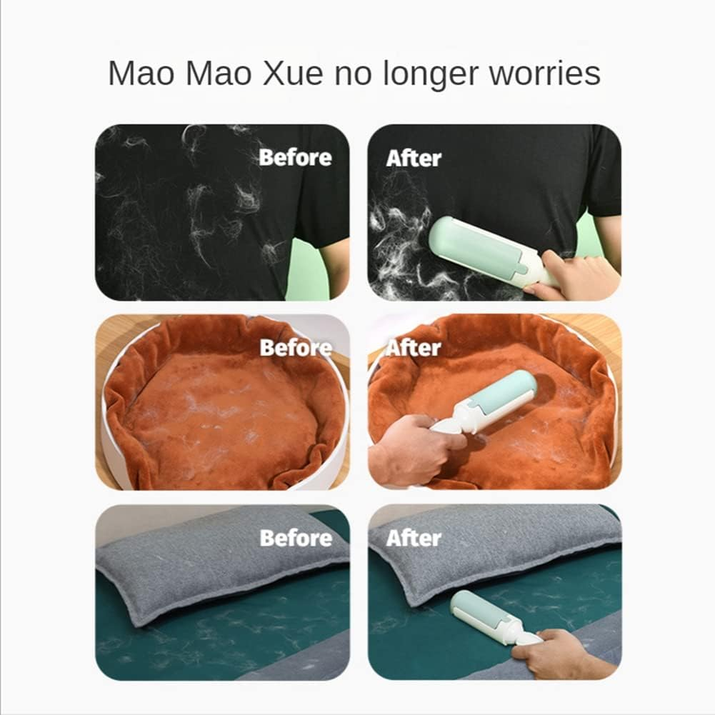 VENEKA Multi-Purpose Double-Sided Brusher Pet Hair Removal Roller Dog Hair Removal Brush Adhesive for Pets Green image number 4