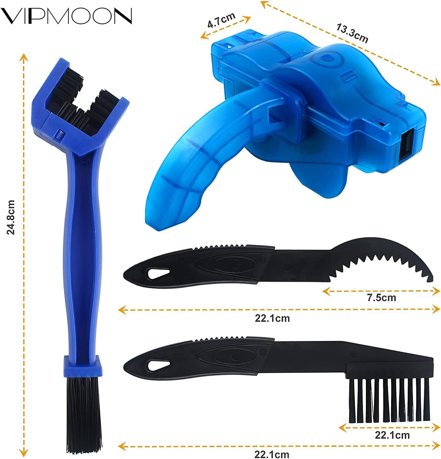 Bike Chain Cleaner Kit - Bicycle Chain Cleaning Brushes - Wash Tools Bike Chain Maintenance, Chain/Crank/Tire/Sprocket Cycling Corner Stain Dirt Clean for Mountain Bikes MTB City Bikes