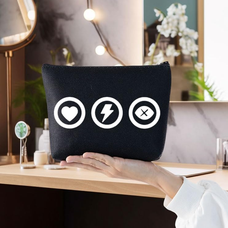 G2TUP RDR2 Makeup Bag Arthur Fans Gifts Cores Stamina & Dead Eye Gifts RDR2 Merchandise RDR2 Arthur Zipper Bag, Heartblack, Fit image number 1