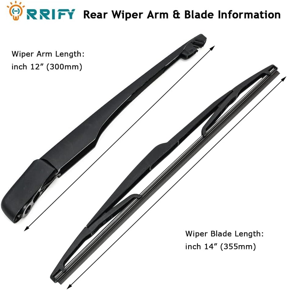 ORRIFY Rear Wiper Arm Blade Set for BMW X3 E83 2003-2010 SUV Rear Windshield Window Wiper Kit, Automotive Replacement Parts, Replaces OE: 61623400708 image number 4