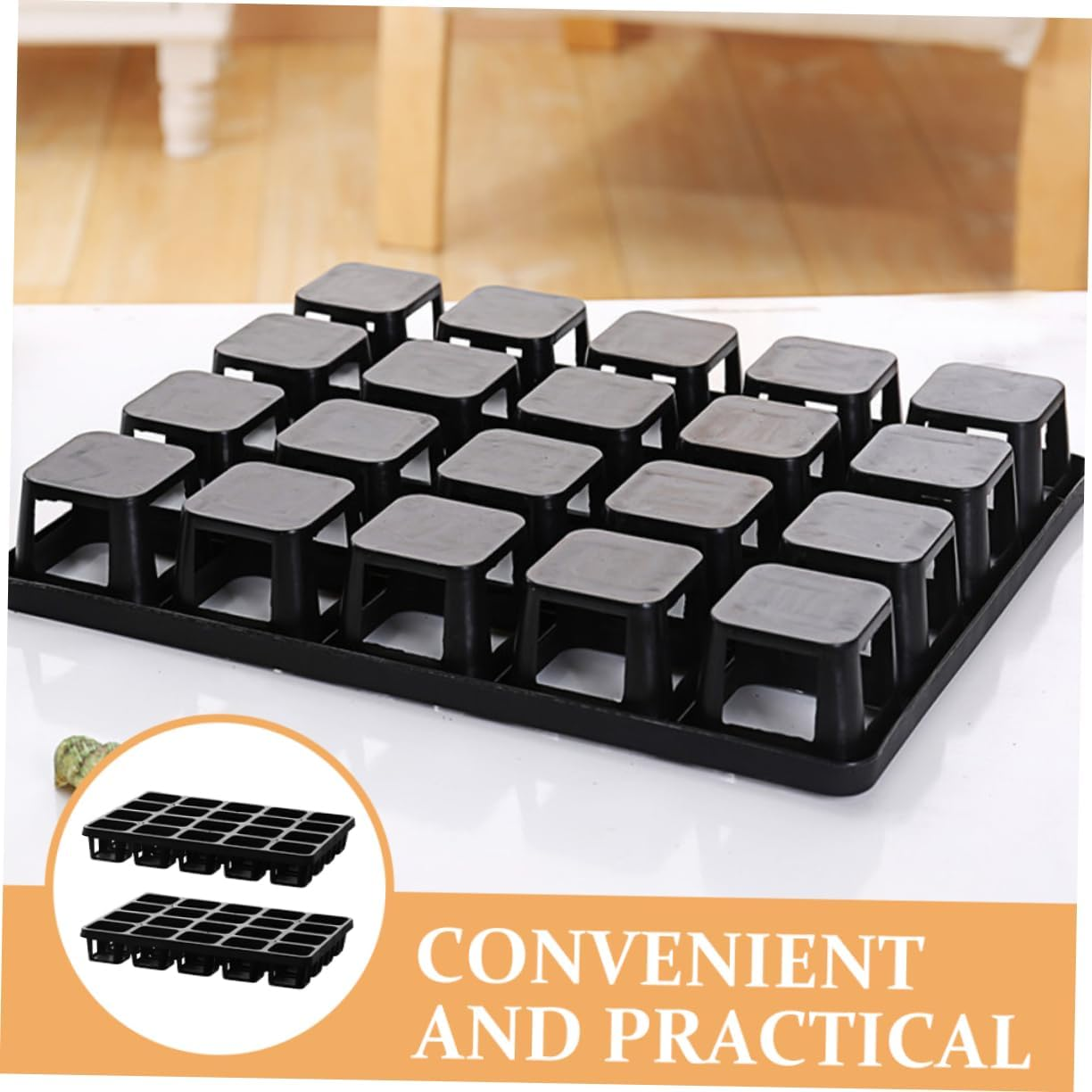 2Pcs Nursery Pot Brackets Plant Growing Boxes Racks Germination Tray Holders for Home