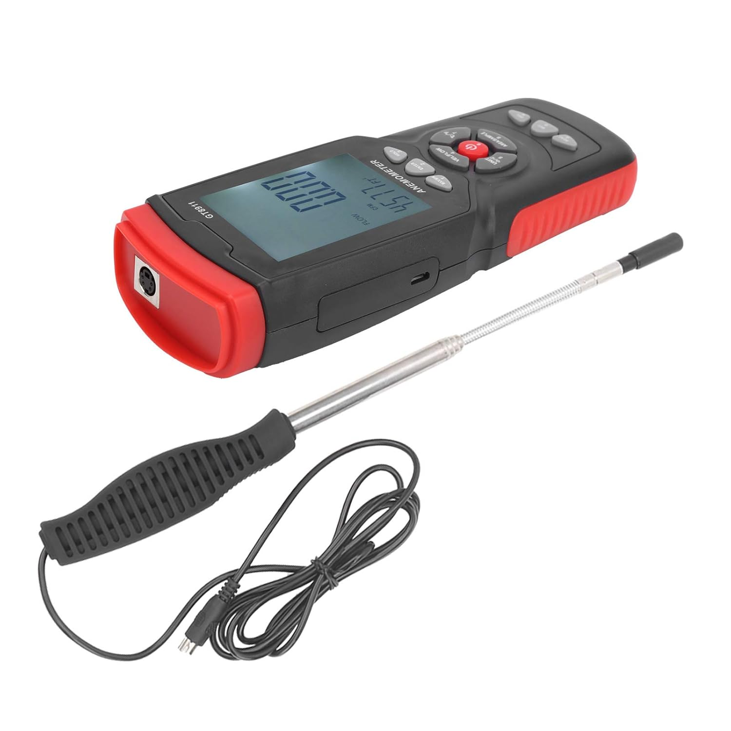 Omabeta Anemometer, Digital LCD Handheld Compact Thermal Wind Speed Meter, Air Velocity Measurement Device for Factory Office Use image number 2