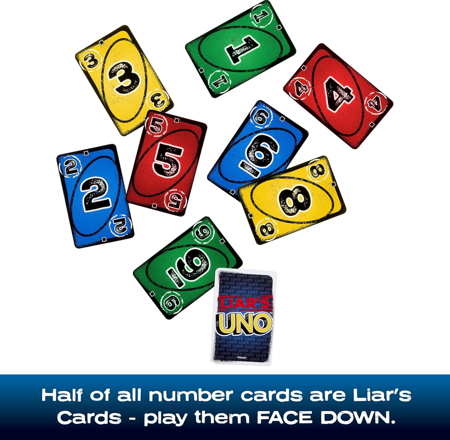 Mattel Games Liar&rsquo;S UNO Card Game for Adults, Kids, Families, Parties & Game Nights, Travel Fun, Outwit Other Players with Bluffing & Trickery image number 1