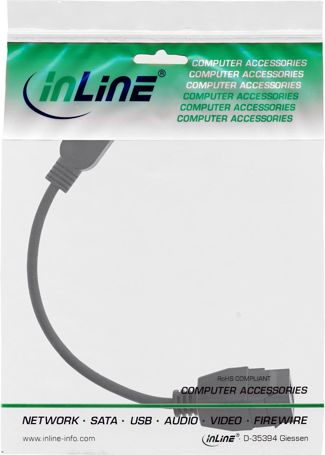 Inline&reg; USB 3.2 Gen1 Adapter Cable USB a Male / Keystone Female 0.2 M image number 1