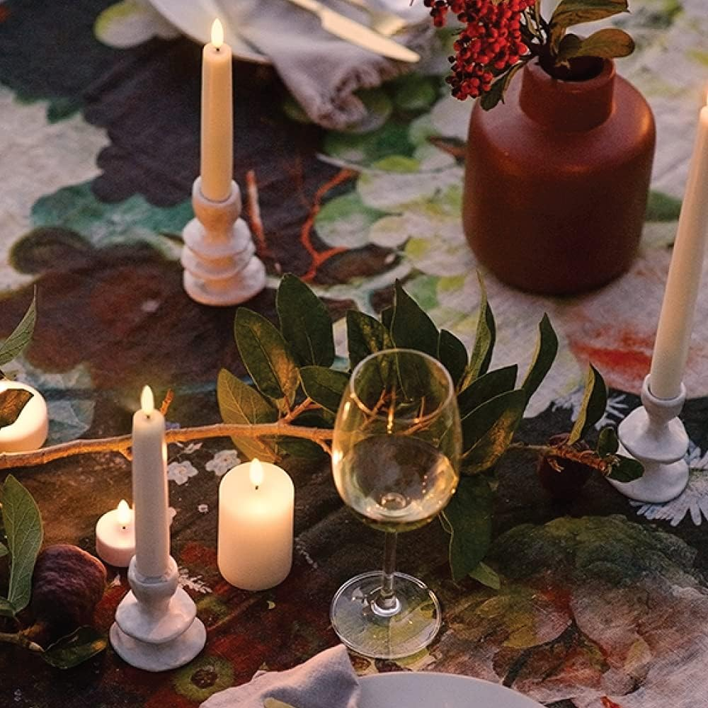 Piffany Copenhagen Uyuni Lighting Mini Set of 2 LED Taper Candles 1.3 X 13.8 Cm Plastic White - 6 Hour Timer Function - No Fire Hazard, No Soot Formation and No Odour image number 4