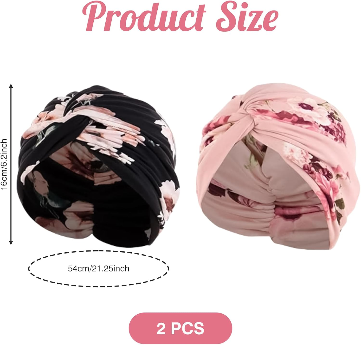 Women'S Chemo Hats, Turban, Chemo Headgear, Women'S Headscarves for Cancer Patients, Hats for Cancer Patients, Headscarf Hair Band, Pre-Tied Beanie Headpiece, Pleated Hat for Women image number 6