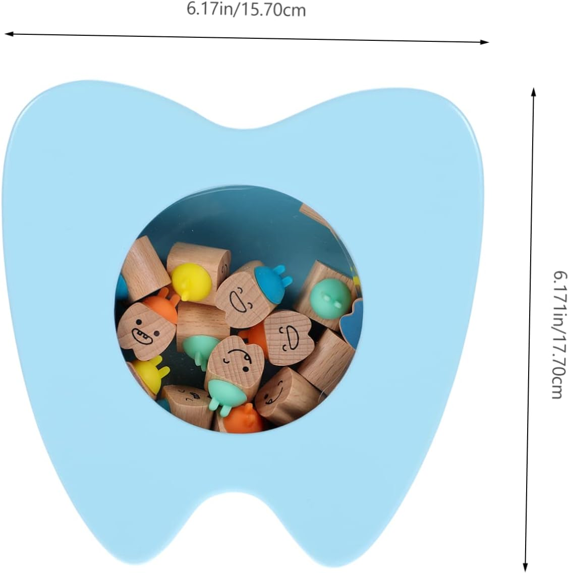 ERINGOGO Tooth Keepsake Box Wooden Tooth Storage Organizer Adorable Design for Preserving Childhood Memories Boys image number 6