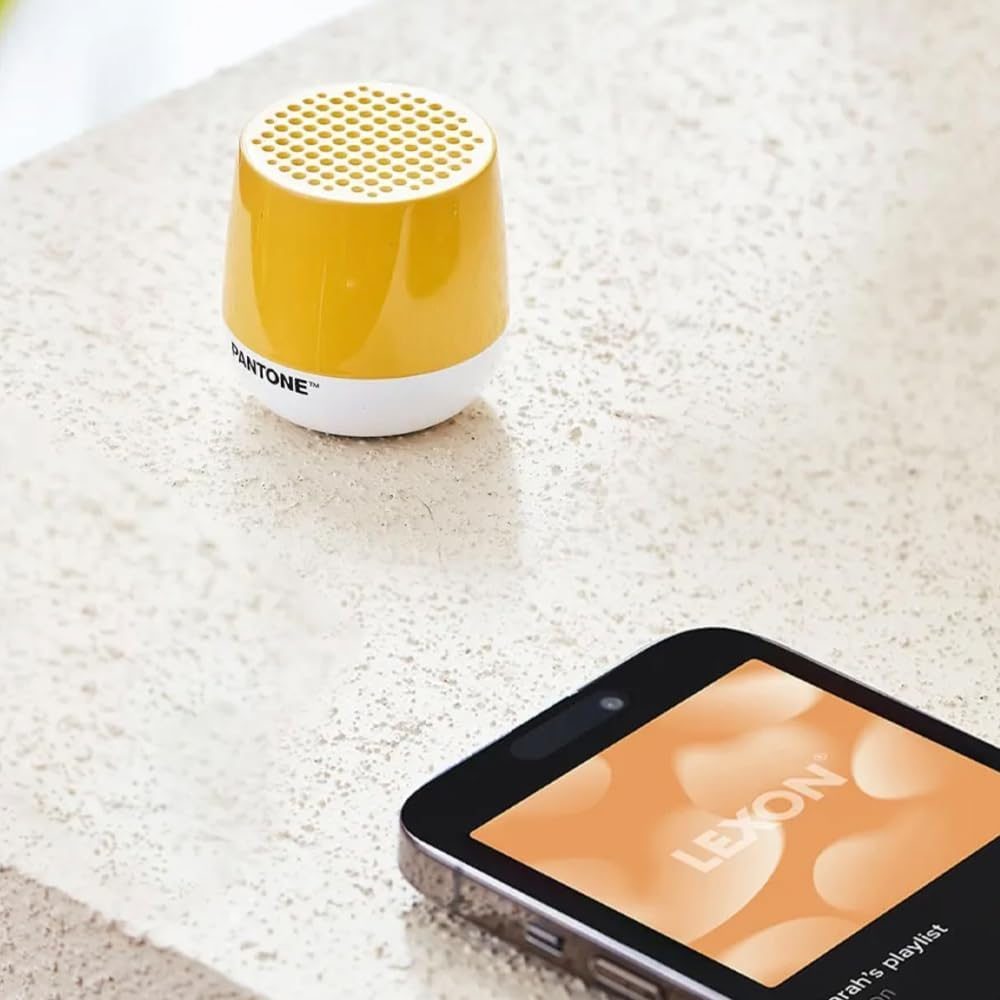 Lexon Mino+ Mini Bluetooth Speaker Pantone - Yellow image number 2