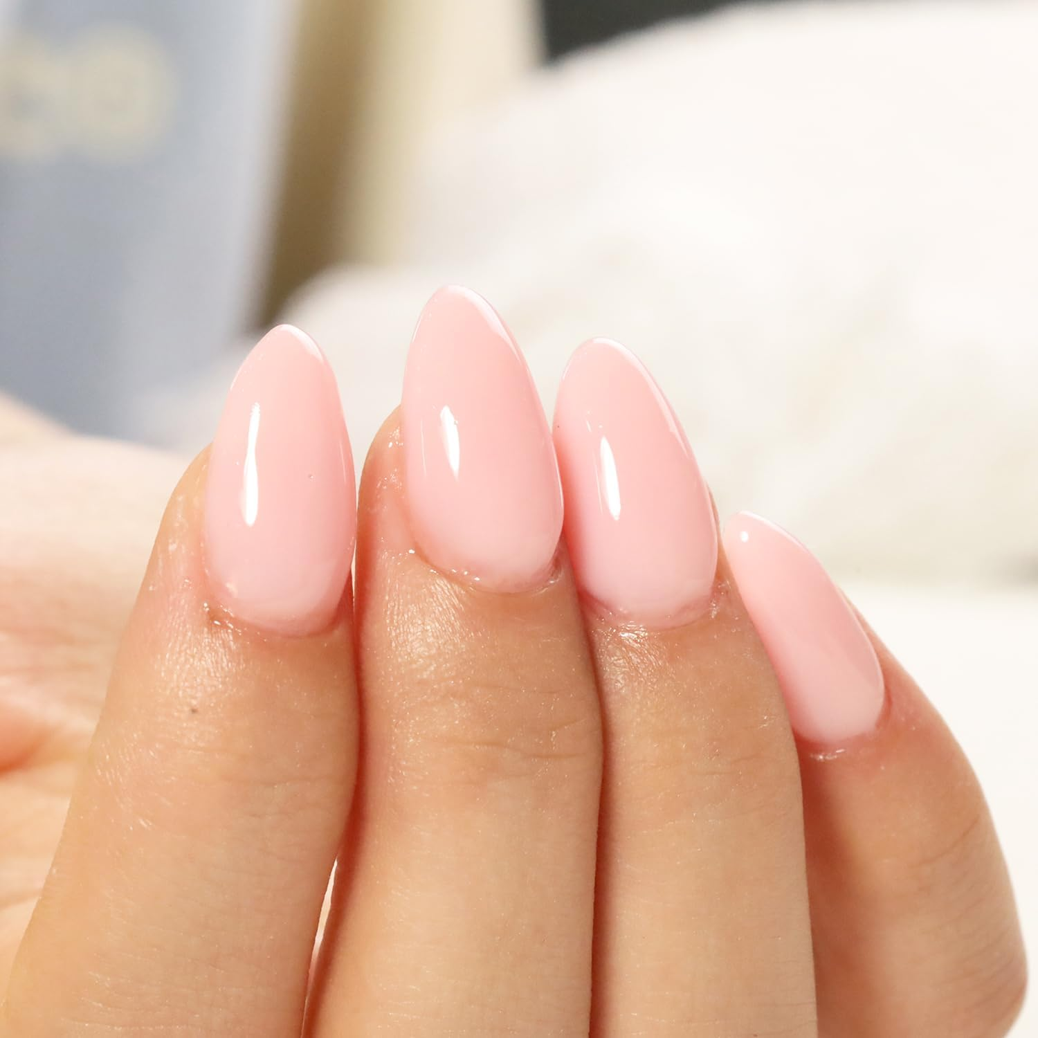 FZANEST Milky Pink Gel Nail Polish, Builder Rubber Base Gel for Nails Strengthener Extension Building Aprex Natural Nails Brush on Builder in a Bottle UV LED image number 1