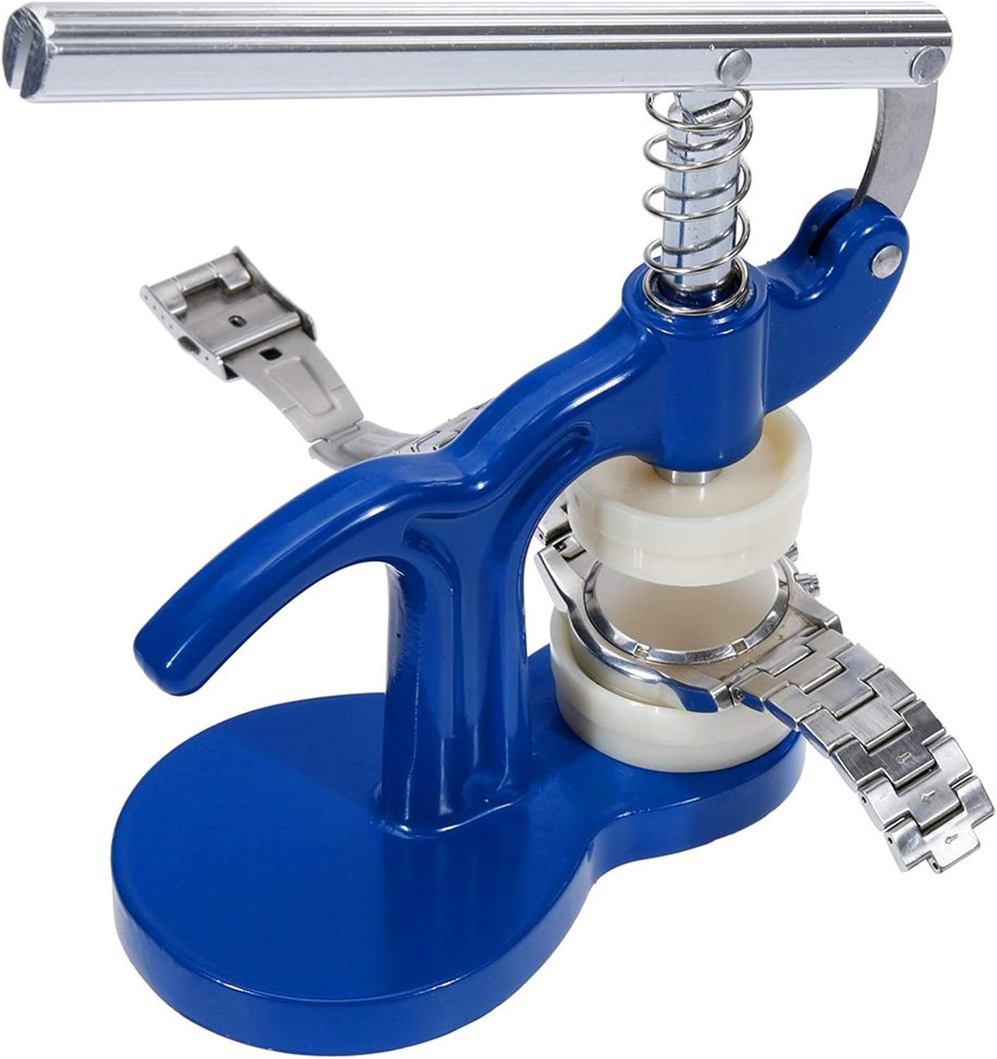 MMOBIEL Professional 13 Piece Watch Back Press Set Back Case Closer Crystal Glass Fitting Watchmaker Repair Tool Kit, with 12 Additional Snap on Fitting Dies/Moulds image number 1