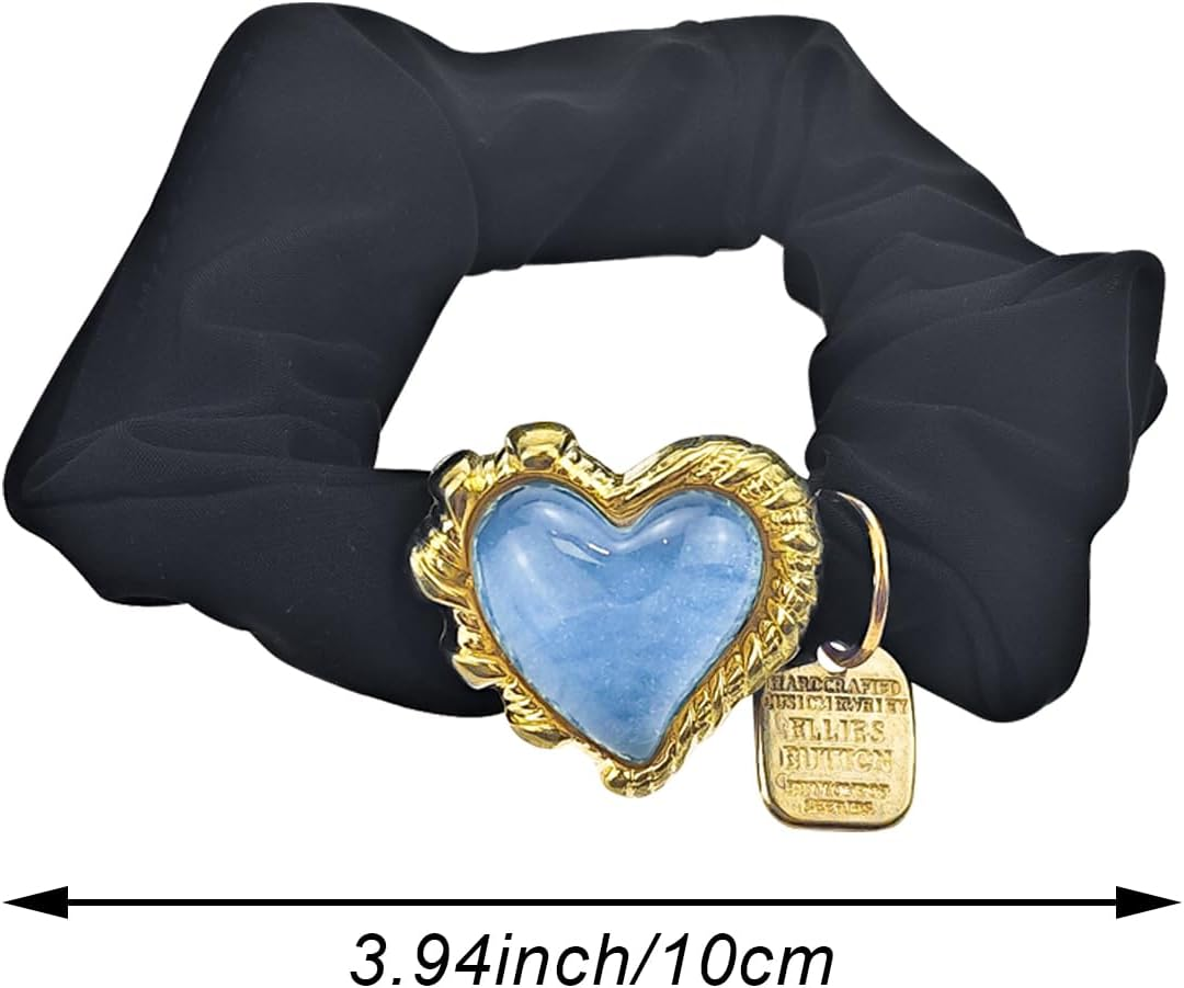 4 Pcs Beaded Hair Ties Rhinestone Ponytail Holder Pearls Hair Accessories for Women image number 6