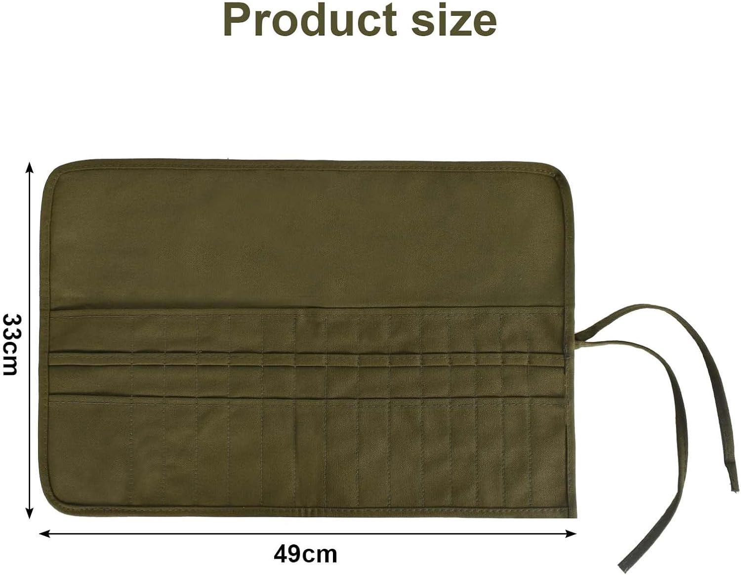 Roll up Paint Brush Holder 30 Slots, Canvas Pouch, Paint Brush Storage, Artist, Makeup, Acrylic Oil Watercolor Gouache image number 6