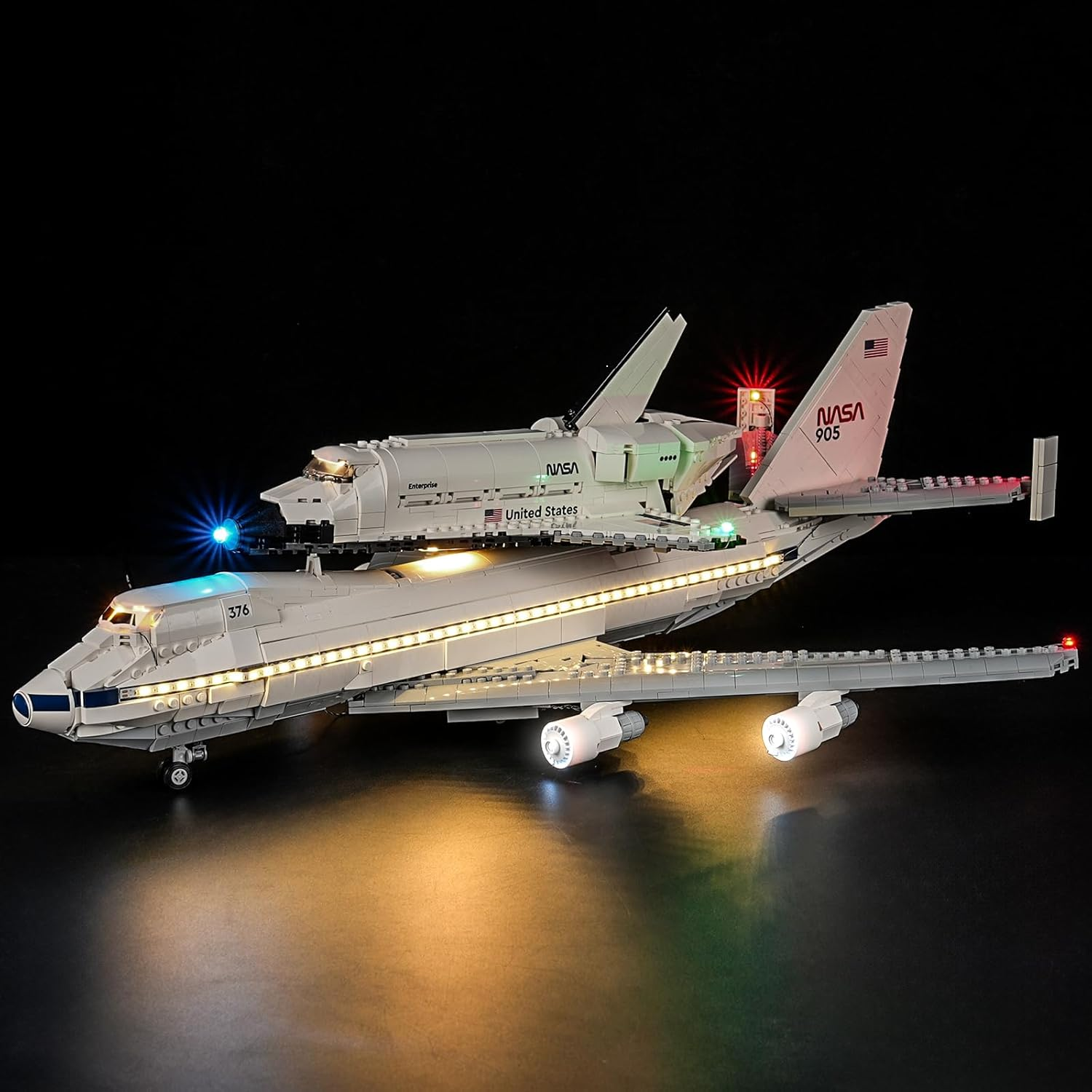 BRIKSMAX 2.0 Light Kit for  Shuttle Carrier Aircraft -Innovative Led Lighting Compatible with  Icons 10360 - Not Included  Set image number 1