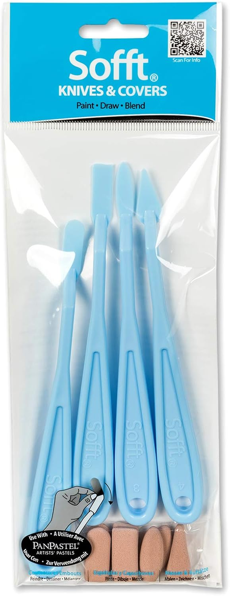 Panpastel Sofft Knife and Covers Mixed