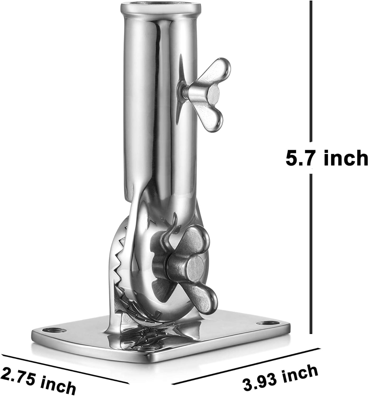 Flag Pole Bracket, Flag Pole Holder - 316 Marine Grade Stainless Steel, Heavy Duty for 1Inch Flag Pole Mount - Sliver image number 5