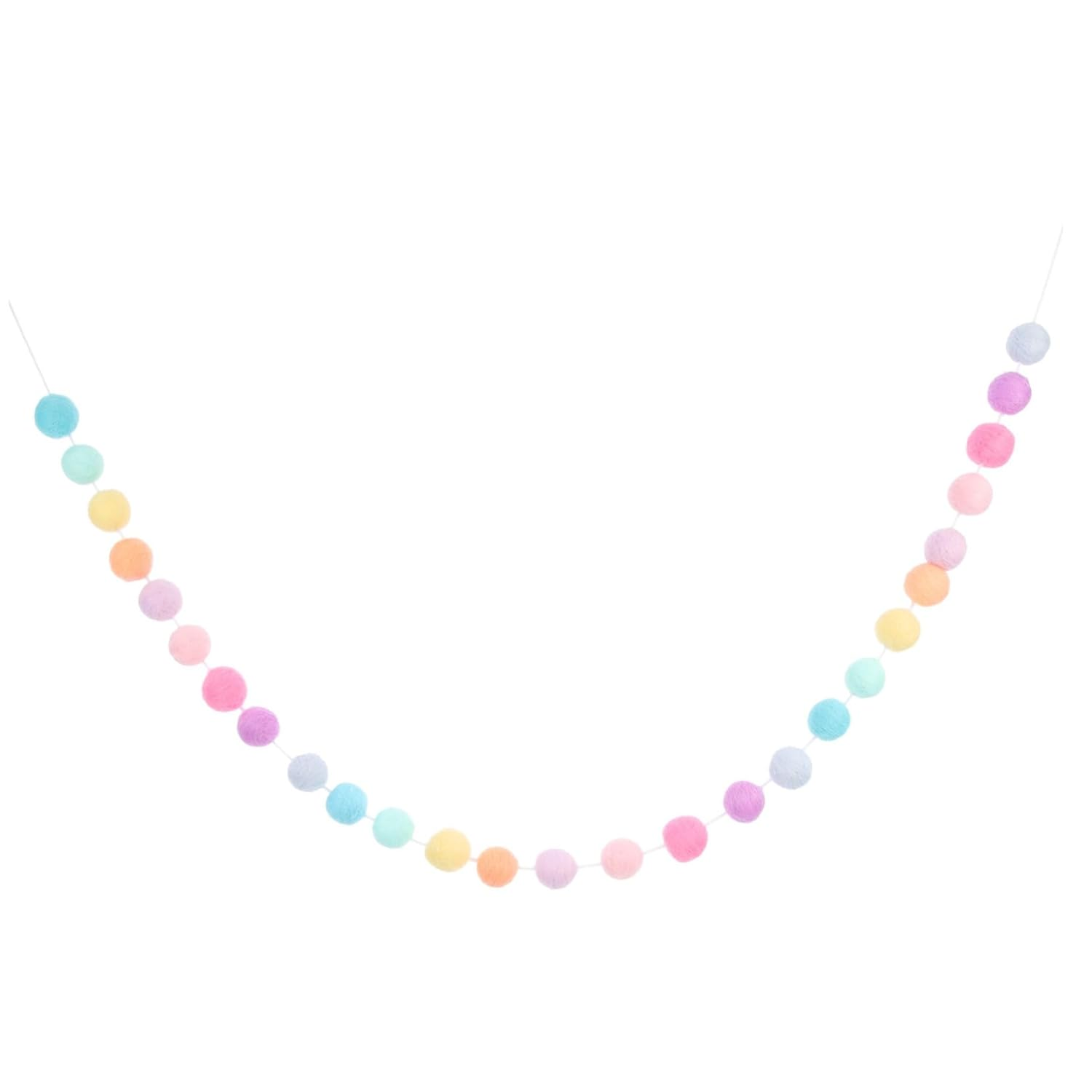 CHILDWEET Wool Felt Garland String Pom Pom Pendant Colorful Wool Ball Festival Decoration Xmas Tree Ornament