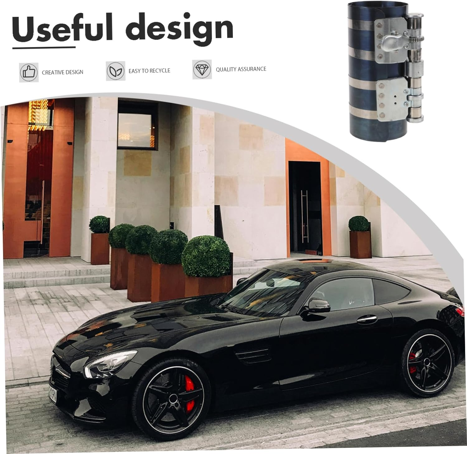 MOLUCKFU Automotive Piston Ring Compressor Piston Ring Installation Tool Diy Mechanic Kit image number 3