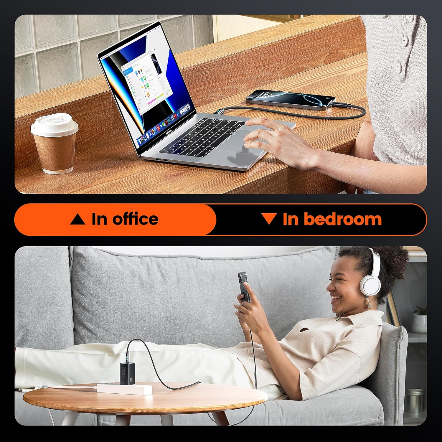 USB C Cable [2Pack,1M] 240W Fast Charging Cord with LED Display Compatible with Iphone 17 16 15 Pro plus Pro Max Air, Ipad Pro, Samsung Galaxy S24 S23, Switch, Macbook Air, Pixel image number 1