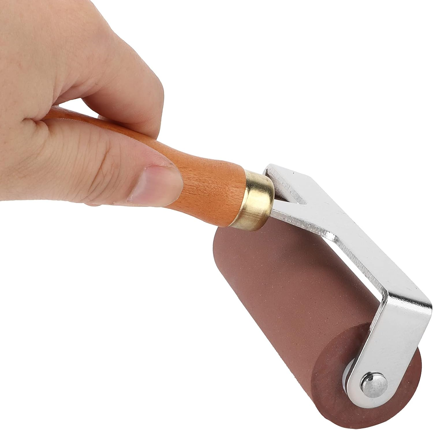 Deluxe Soft Rubber Brayer, Elasticity Practical Rubber Roller Sturdy and for Gluing Application(10Cm, Blue) image number 4