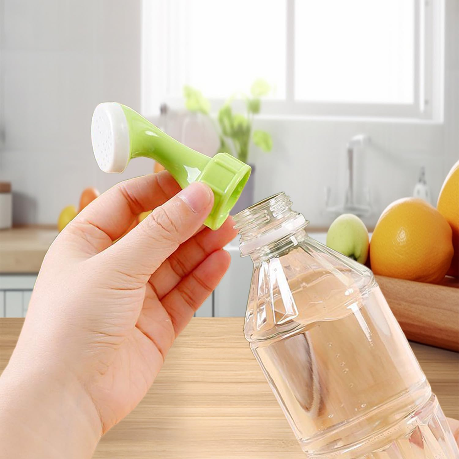 Portable Long Spout Watering Can &ndash; 2 Pack Small Potted Plant Sprinkler, Household Gardening Flower Sprayer, Compatible with Beverage Bottles for Indoor & Outdoor Plants image number 1