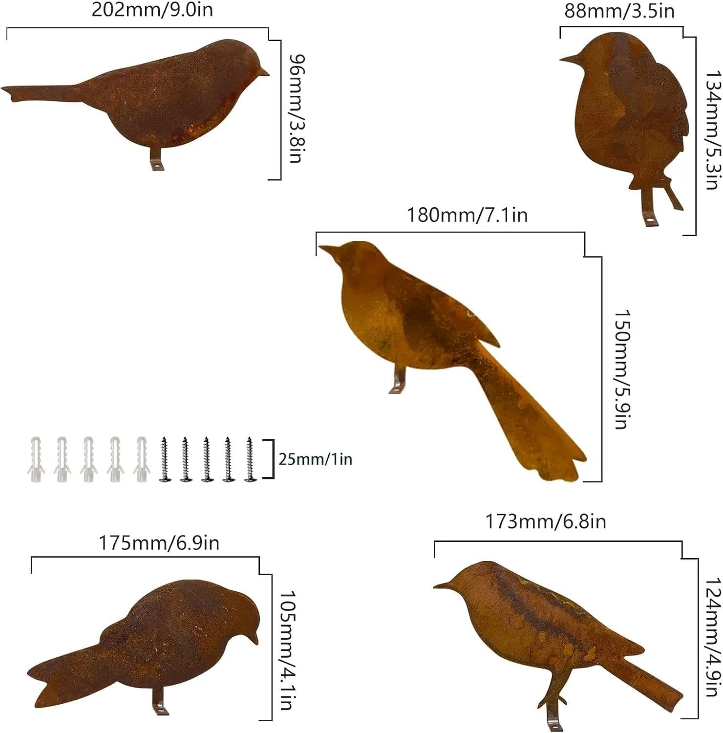 Metal Bird Yard Decor, Garden Decor, Outdoor Metal Yard Art & Steel Garden Sculpture &ndash; Ruibex image number 2